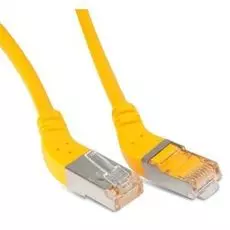Кабель патч-корд F/UTP 6 кат. 1м Hyperline PC-APM-STP-RJ45/L45-RJ45/R45-C6-1M-LSZH-YL