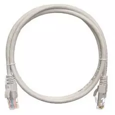 Кабель патч-корд U/UTP 5e кат. 0,3м. NikoMax NMC-PC4UD55B-003-C-GY 2хRJ45/8P8C, T568B, Molded, BC (чистая медь), 24AWG, LSZH нг(А)-HFLTx, серый