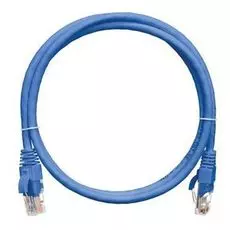 Кабель патч-корд U/UTP 5e кат. 0.3м NIKOMAX NMC-PC4UD55B-003-C-BL 2хRJ45/8P8C, T568B, Molded, BC (чистая медь), 24AWG, LSZH нг(А)-HFLTx, синий