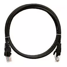 Кабель патч-корд U/UTP 5e кат. 0.3м NIKOMAX NMC-PC4UD55B-003-BK 2хRJ45/8P8C, T568B, Molded, BC (чистая медь), 24AWG, PVC нг(А), черный