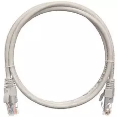 Кабель патч-корд U/UTP 5e кат. 1м. NikoMax NMC-PC4UD55B-010-C-GY 2хRJ45/8P8C, T568B, Molded, BC (чистая медь), LSZH нг(А)-HFLTx, серый