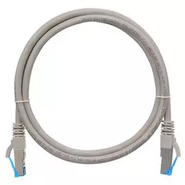 Кабель патч-корд S/FTP 6 кат. 0,15м NikoMax NMC-PC4SE55B-001-GY 2хRJ45/8P8C, T568B, Molded, 26AWG (7х0,165мм), BC (чистая медь), PVC нг(А), серый, 0,1