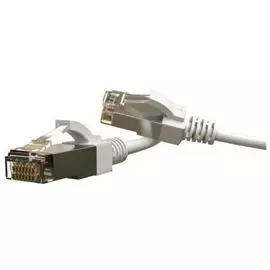 Кабель патч-корд S/FTP 6 кат. 3м Hyperline PC-LPT-SFTP-RJ45-RJ45-C6-3M-LSZH-WH 28AWG, LSZH, белый