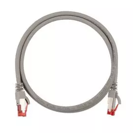 Кабель патч-корд S/FTP 6А кат. 0.5м NIKOMAX NMC-PC4SA55B-005-SL-C-GY Slim Line 2хRJ45/8P8C, T568B, Molded, BC (чистая медь), 28AWG (7x0,127мм), LSZH н