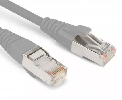 Кабель патч-корд S/FTP 6А кат. 1м Hyperline PC-LPM-SFTP-RJ45-RJ45-C6a-1M-LSZH-GY экранированный, (100% Fluke Component Tested), LSZH, 1 м, серый