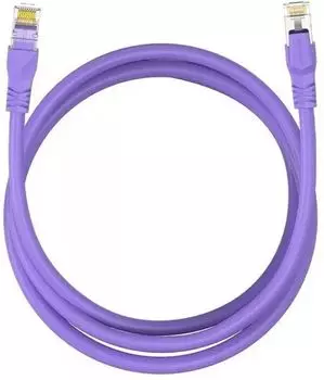 Кабель патч-корд S/FTP 6А кат. 0.3м Vention IBMVY прямой, RJ45, фиолетовый