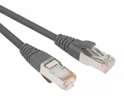 Кабель патч-корд SF/UTP 5e кат. 20м Hyperline PC-LPM-SFTP-RJ45-RJ45-C5e-20M-LSZH-GY экранированный, Cat.5е (100% Fluke Component Tested), LSZH, 20 м,