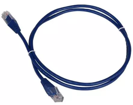 Кабель патч-корд TWT TWT2-45-45-1.0-BL RJ45 - RJ45, 2 пары, UTP, категория 5е, 1 м, синий