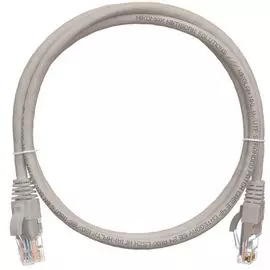 Кабель патч-корд U/UTP 5e кат. 0.15м NIKOMAX NMC-PC4UD55B-001-C-GY 2хRJ45/8P8C, T568B, Molded, 24AWG (7х0,205мм), BC (чистая медь), LSZH нг(А)-HFLTx,