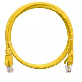 Кабель патч-корд U/UTP 5e кат. 0.15м. NikoMax NMC-PC4UD55B-001-YL 2хRJ45/8P8C, T568B, Molded, 24AWG (7х0,205мм), BC (чистая медь), PVC нг(А), желтый,
