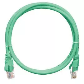 Кабель патч-корд U/UTP 5e кат. 0,3м. NikoMax NMC-PC4UD55B-003-C-GN 2хRJ45/8P8C, T568B, Molded, BC (чистая медь), 24AWG, LSZH нг(А)-HFLTx, зеленый