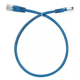 Кабель патч-корд U/UTP 5e кат. 0.5м Aopen/Qust ANP511_0.5M_B литой, синий