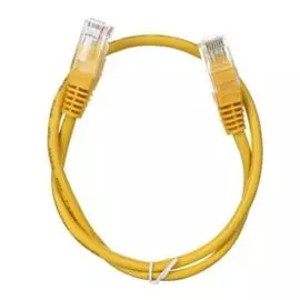 Кабель патч-корд U/UTP 5e кат. 0.5м Aopen/Qust ANP511_0.5M_Y литой, желтый