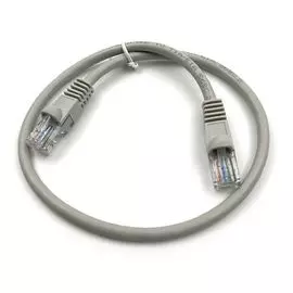 Кабель патч-корд U/UTP 5e кат. 0.5м Buro UTP-5E-0,5M-G литой (molded), 4 пары, 26AWG, CCA, серый