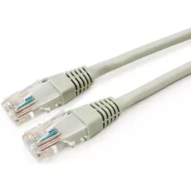 Кабель патч-корд U/UTP 5e кат. 0.5м Filum FL-U5-0.5M 26AWG(7x0.16 мм), омедненный алюминий (CCA), PVC, серый