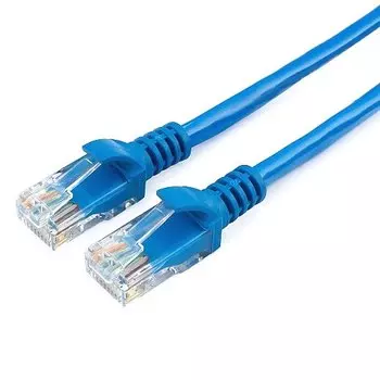 Кабель патч-корд U/UTP 5e кат. 0.5м Гарнизон PC-UTP-5e-0.5-B CCA light литой, многожильный (синий)