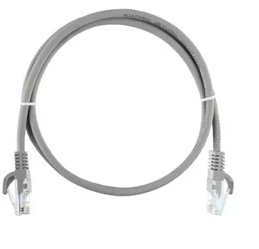 Кабель патч-корд U/UTP 5e кат. 1.5м NIKOMAX NMC-PC4UD55B-ES-015-C-GY Essential Line, 2хRJ45/8P8C, T5