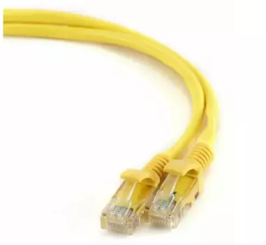 Кабель патч-корд U/UTP 5e кат. 1м BION BPC-U5E101-1M-YL AWG 26 (7/0,16мм), CCA, многожильный, PVC, желтый