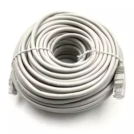 Кабель патч-корд U/UTP 5e кат. 30м Buro UTP-5E-30M-G литой (molded), 4 пары, 26AWG, CCA, серый