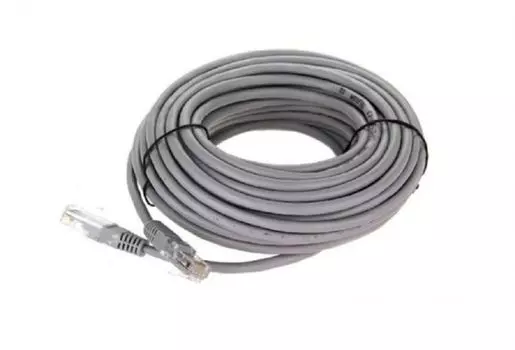 Кабель патч-корд U/UTP 5e кат. 30м Telecom NA102--30M литой, серый