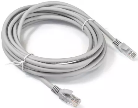 Кабель патч-корд U/UTP 5e кат. 10м Exegate UTP-RJ45-RJ45-5e-10M-LSZH-GY EX290422RUS серый