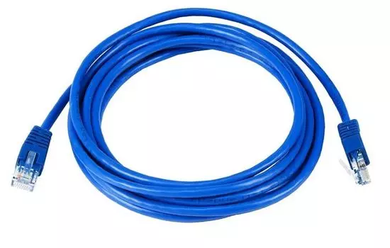 Кабель патч-корд U/UTP 5e кат. 2м BION BPC-U5E101-2M-BL AWG 26 (7/0,16мм), CCA, многожильный, PVC, синий