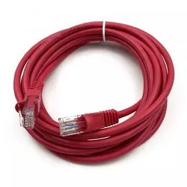 Кабель патч-корд U/UTP 5e кат. 3м Buro UTP-5E-3M-R литой (molded), 4 пары, 26AWG, CCA, красный