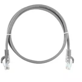 Кабель патч-корд U/UTP 5e кат. 3м NIKOMAX NMC-PC4UD55B-ES-030-C-GY Essential Line, 2хRJ45/8P8C, T568B, Molded, BC (чистая медь), 25AWG (7x0,175мм), LS