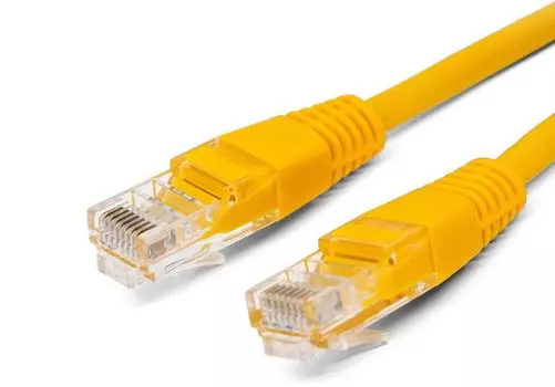 Кабель патч-корд U/UTP 5e кат. 3м Filum FL-U5-3M-Y 26AWG(7x0.16 мм), омедненный алюминий (CCA), PVC, жёлтый