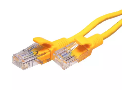 Кабель патч-корд U/UTP 5e кат. 1м. SUPRLAN 10-0162 4x2 26AWG (7x0.16mm) Cu LSZH желтый
