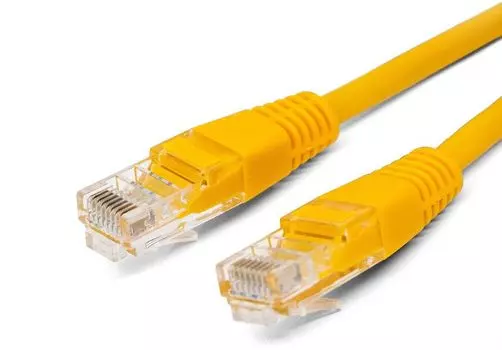 Кабель патч-корд U/UTP 5e кат. 2м Filum FL-U5-2M-Y 26AWG(7x0.16 мм), омедненный алюминий (CCA), PVC, жёлтый