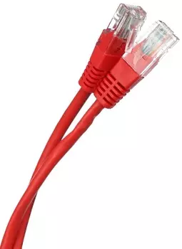 Кабель патч-корд U/UTP 5e кат. 3м Aopen/Qust ANP511_3M_R литой, красный