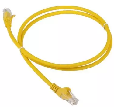 Кабель патч-корд U/UTP 5e кат. 7м. Lanmaster LAN-45-45-7.0-YL желтый
