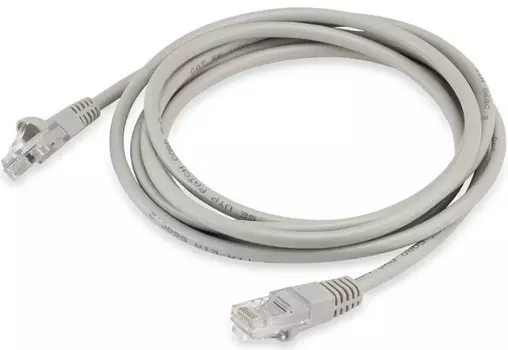 Кабель патч-корд U/UTP 5e кат. 2м Buro UTP-5E-2M-G-LSZH серый RJ-45 (m)-RJ-45 (m) (2004656)