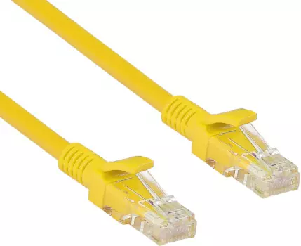 Кабель патч-корд U/UTP 5e кат. 5м Exegate UTP-RJ45-RJ45-5e-5M-YL EX282031RUS желтый