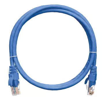 Кабель патч-корд U/UTP 5e кат. 5м. NikoMax NMC-PC4UD55B-050-C-BL 2хRJ45/8P8C, T568B, Molded, BC (чистая медь), 24AWG, LSZH нг(А)-HFLTx, синий