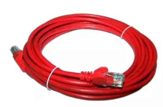 Кабель патч-корд U/UTP 5e кат. 15м. Lanmaster LAN-PC45/U5E-15-RD RJ45 - RJ45, 4 пары, красный, LSZH