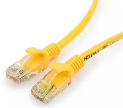Кабель патч-корд U/UTP 5e кат. 20м. Cablexpert PP12-20M/Y многожильный, жёлтый