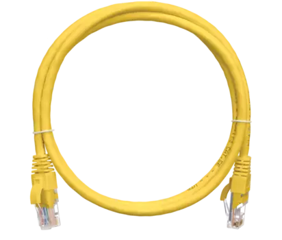 Кабель патч-корд U/UTP 5e кат. 3м. NikoMax NMC-PC4UD55B-030-YL 2хRJ45/8P8C, T568B, Molded, BC (чистая медь), PVC нг(А), желтый