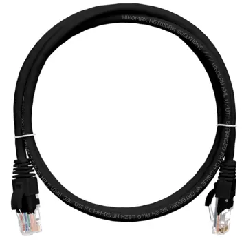 Кабель патч-корд U/UTP 5e кат. 0.15м. NikoMax NMC-PC4UD55B-001-BK 2хRJ45/8P8C, T568B, Molded, 24AWG (7х0,205мм), BC (чистая медь), PVC нг(А), черный,