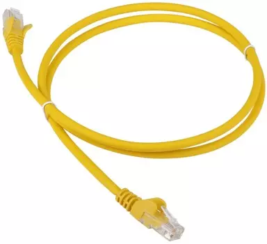 Кабель патч-корд U/UTP 5e кат. 0.3м Lanmaster LAN-PC45/U5E-0.3-YL RJ45 - RJ45, 4 пары, желтый, LSZH