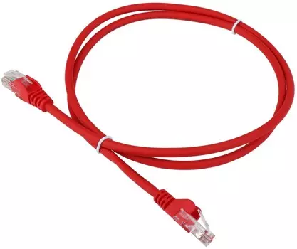 Кабель патч-корд U/UTP 5e кат. 0.3м Lanmaster LAN-PC45/U5E-0.3-RD RJ45 - RJ45, 4 пары, красный, LSZH