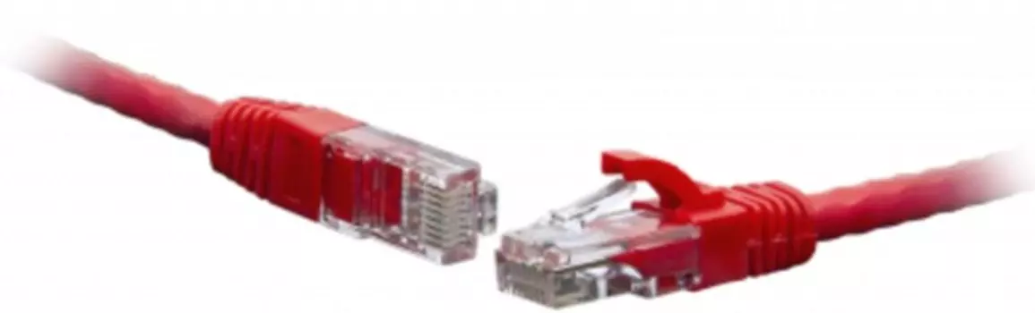 Кабель патч-корд U/UTP 5e кат. 1м SNR SNR-UU4-5E-010-LST-RD 4-х парный LSZH standart красный