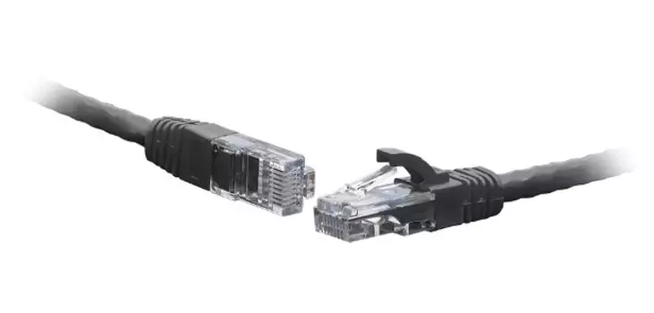 Кабель патч-корд U/UTP 5e кат. 0.3м SNR SNR-UU4-5E-003-LST-BK (3,8) U/UTP 4-х парный cat.5е 0.3м LSZH черный (диаметр 3,8 мм)