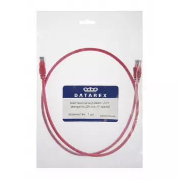 Кабель патч-корд U/UTP 5e кат. 3м Datarex DR-181311 LSZH нг(А)-HF 3,0 м, красный