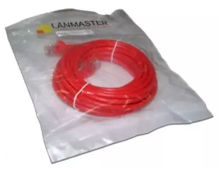 Кабель патч-корд U/UTP 5e кат. 1м. Lanmaster LAN-PC45/U5E-1.0-RD RJ45 - RJ45, 4 пары, красный, LSZH