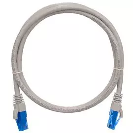 Кабель патч-корд U/UTP 6 кат. 0,15м NikoMax NMC-PC4UE55B-001-C-GY 2хRJ45/8P8C, T568B, Molded, 24AWG (7х0,205мм), BC (чистая медь), LSZH нг(А)-HFLTx, с
