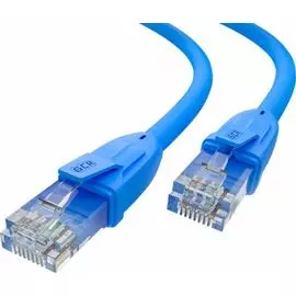 Кабель патч-корд U/UTP 6 кат. 0,75м GCR GCR-52399 прямой, 24 AWG, ethernet high speed, RJ45, T568B, синий