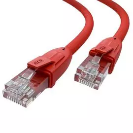 Кабель патч-корд U/UTP 6 кат. 1.5м GCR GCR-52706 прямой, 24 AWG, ethernet high speed, RJ45, T568B, красный