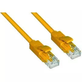 Кабель патч-корд U/UTP 6 кат. 2.5м GCR GCR-52372 прямой, 24 AWG, литой, ethernet high speed, RJ45, T568B, желтый